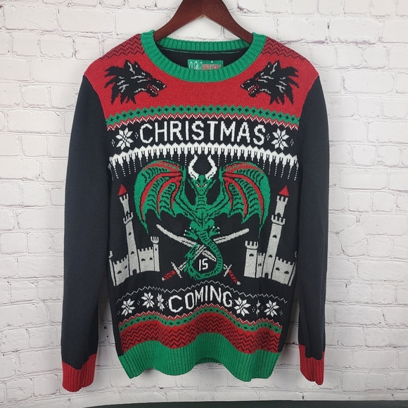 Ugly Christmas Sweater Other - Christmas Is Coming. Light-up Ugly Christmas Sweater. Mens M